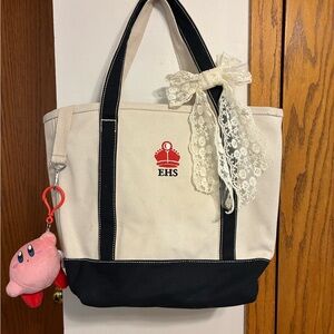 Elegant Black and Cream Tote Bag